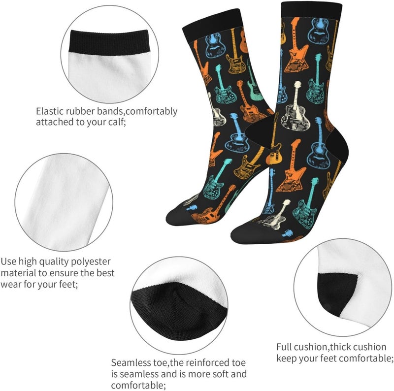 Poream Novelty Funny Crew Socks, Cool Breathable Dress Socks Gift For Men Women - Image 4